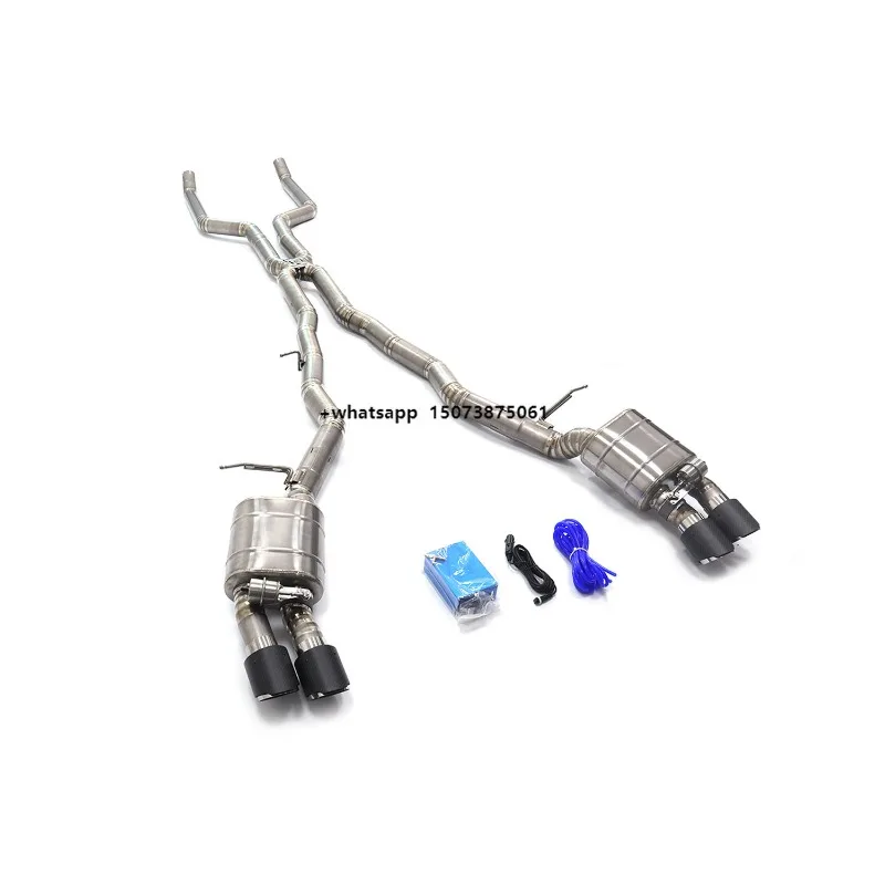 ING Titanium Car Muffler Exhaust Valve Catback for  650i F13 N63 Muffler With High Quality Auto Performance Turning Pipe