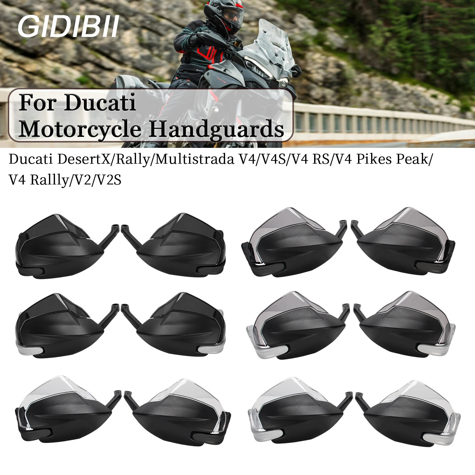 

Motorcycle Handguards Hand Guards Wind Deflector For Ducati DesertX/Rally Multistrada V4/V4S/V4 RS/V4 Pikes Peak/V4 Rallly V2S