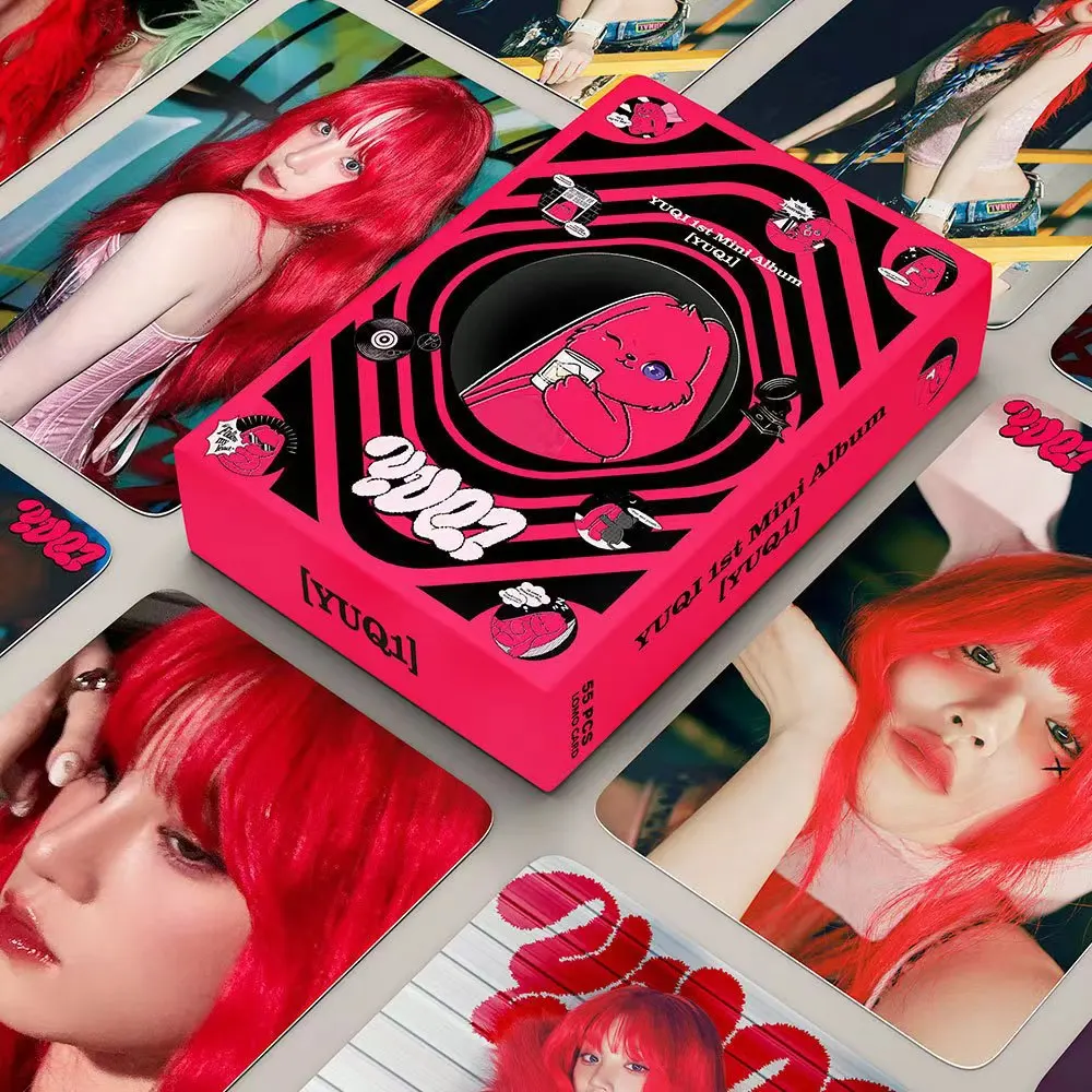 يمكن أن يكون بطاقات Kpop YUQI الجديدة لعام 2025 بطاقات Lomo ألبوم SOLO YUQ1 بطاقات صور لهدية بطاقة تجميع المروحة