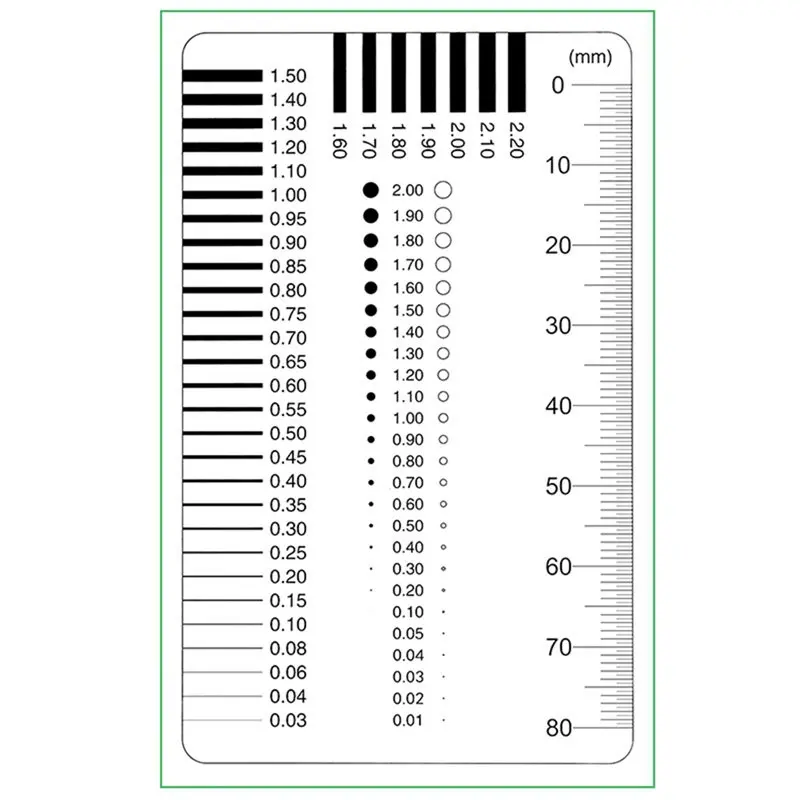 [NEWA76K!】 High-Precision Microscope Calibration Ruler-2Pcs Concrete Crack Width Tool For Substrate Defect Inspection