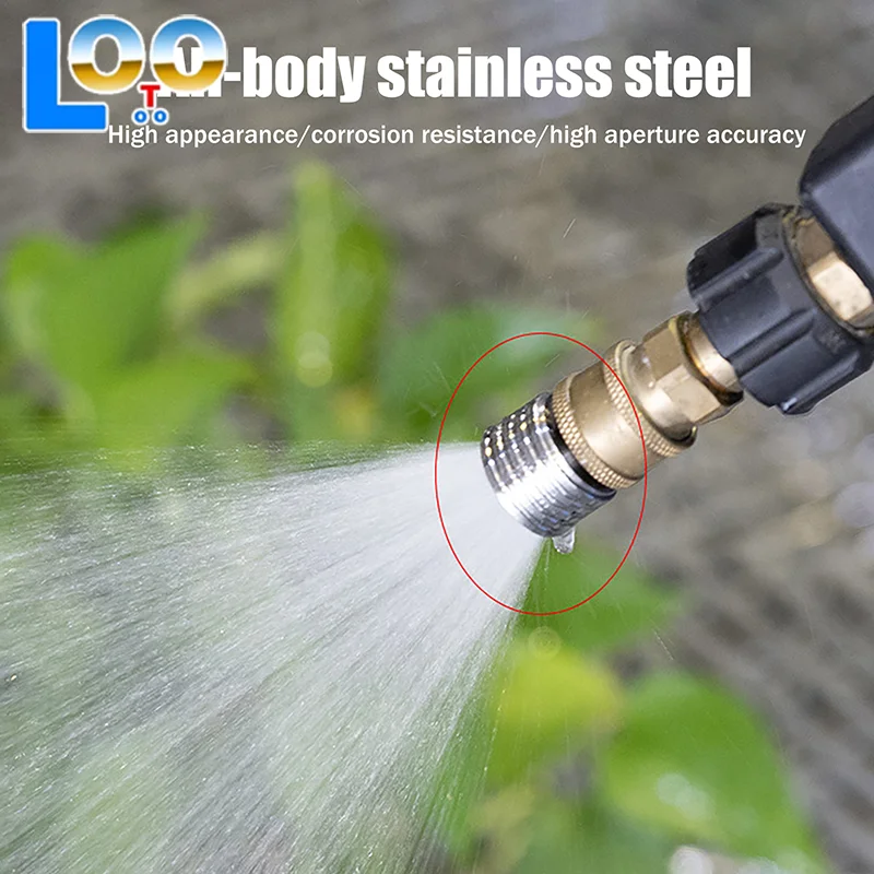 ステンレス鋼シャワーブレード高圧水鉄砲インターフェース洗浄ノズル 1/4 クイックコネクト洗車ガーデンアーバンツール