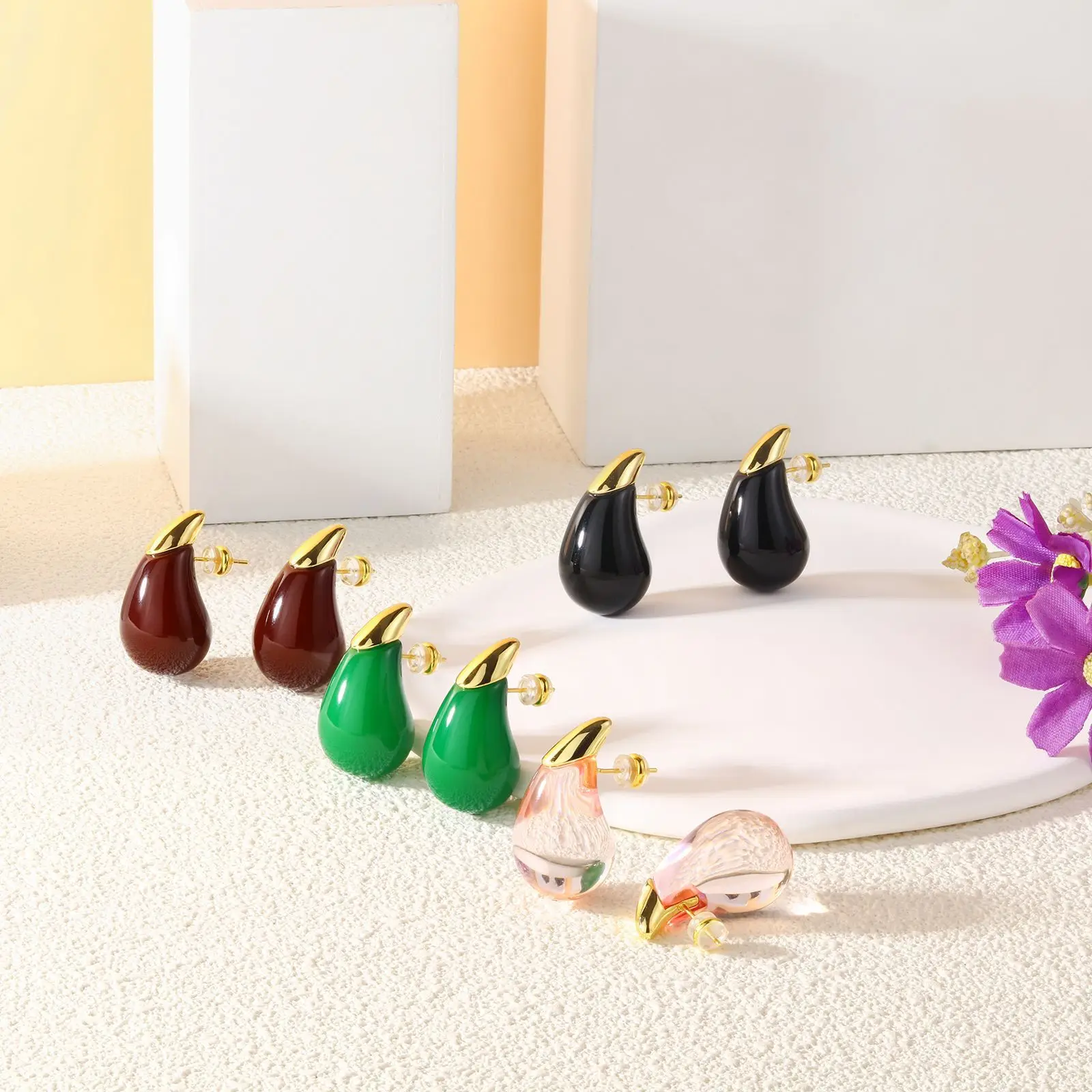 

Fashion Stereo Pear-shaped Earrings Hot Selling Simple Personality Water Drop Earrings Birthday Jewelry Gifts