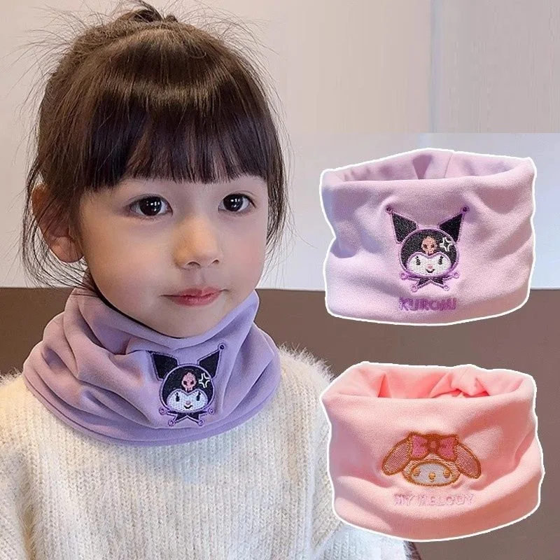 

Sanrio Cinnamoroll детский шарф с героями мультфильмов Kuromi детский милый мягкий эластичный портативный зимний теплый ветрозащитный пуловер шарф хит продаж