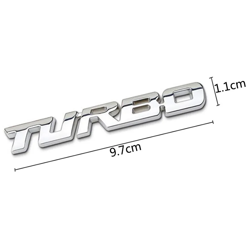 Car Turbocharged Turbo Boost Loading Metal Chrome Zinc Alloy Emblem Badge Sticker Rear Marked Side Marking Decorative Auto Deacl