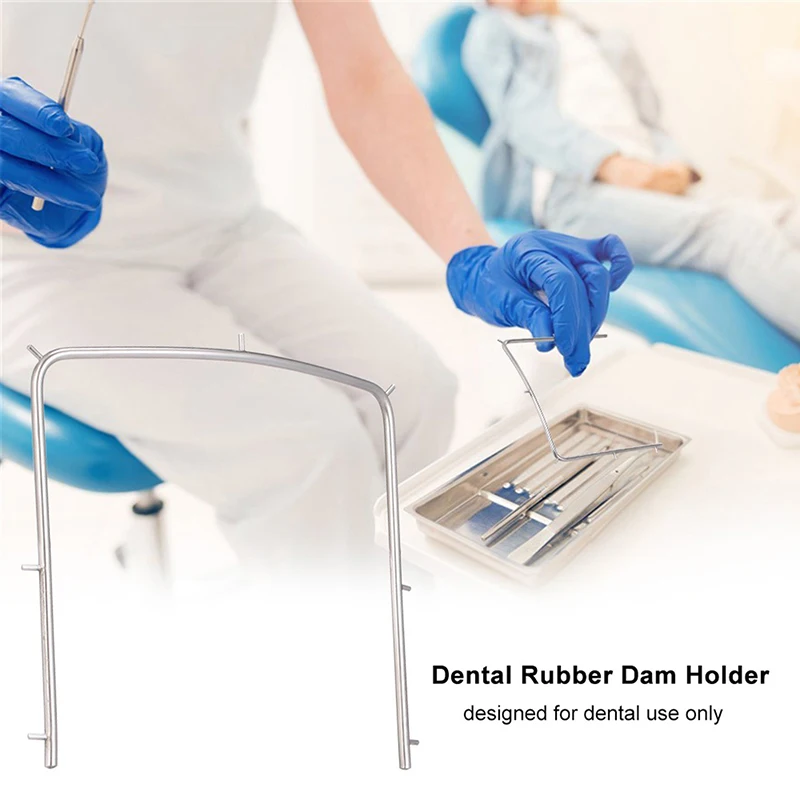 1Pc Stainless Steel Dental Rubber Dam Frame Holder Autoclavable Rubber Dam Frame Holder Surgical Clamp S/M/L Dental Lab Supplies view 3