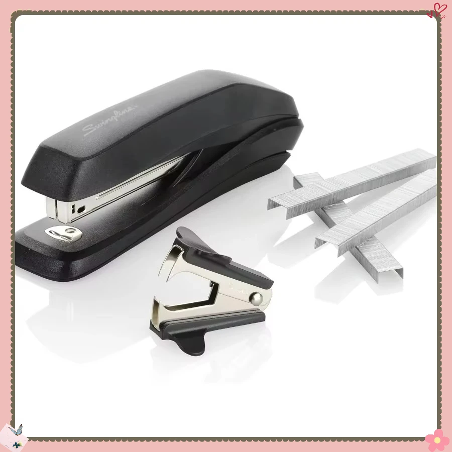 무료 스테이플러 세트: 스테이플러 6개 & 스테이플 제거기, 사무실, 학교, 가정 책상 정리용 스테이플 1250개 (교사, 학생용)