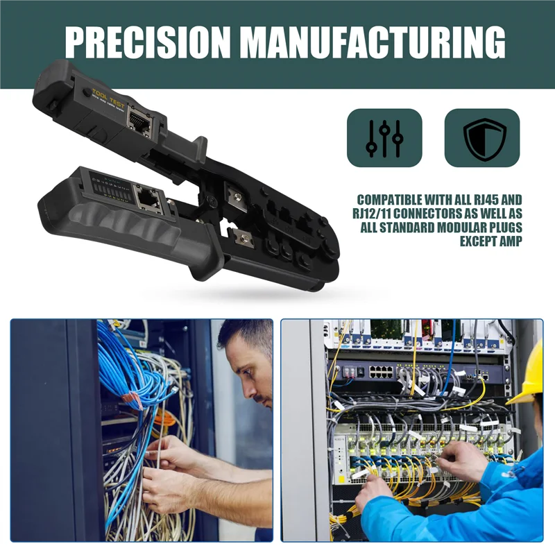 Exquisite-RJ45 Crimper Network Lan Cable Tester Cutting Tool For Cat7 Cat6 Cat5 RJ11 RJ12 RJ45 Crimper Metal Clip