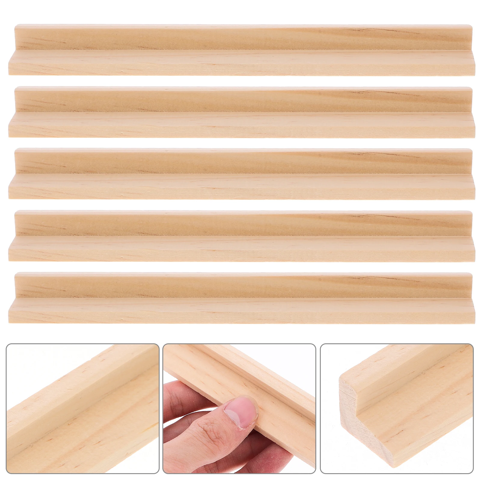 

8 Pcs Letter Desktop Domino Racks Ornaments 19cm Display Stand DIY Domino Racks Toy Cards Base Wooden Display Holder