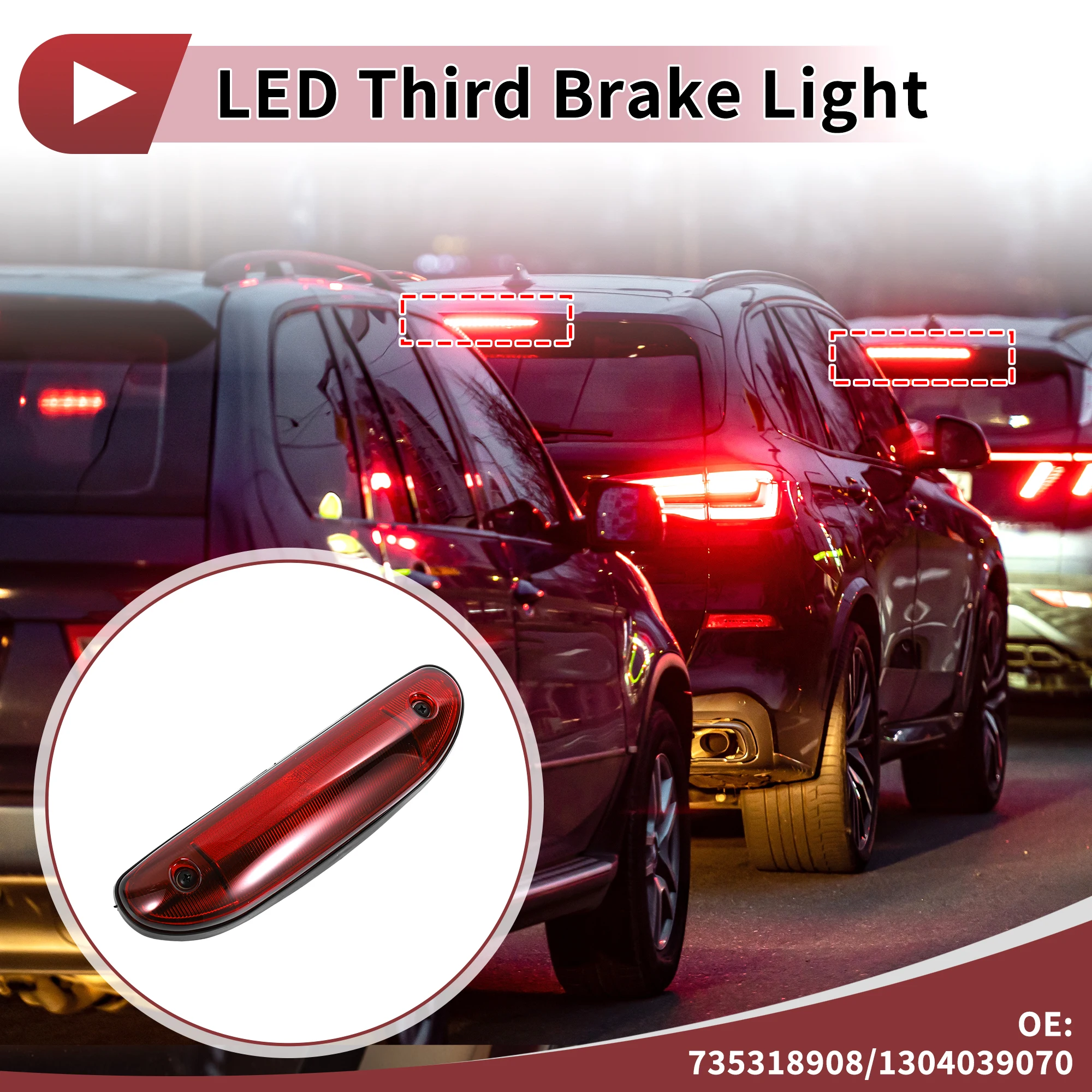 UXCELL Red LED Third Brake Light for Citroen Jumper (244) 2002-2006 No.735318908