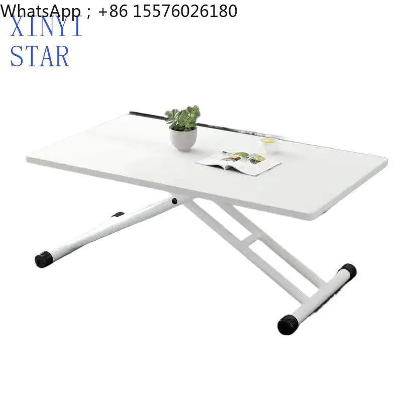 Folding table multi-functional home small apartment lifting dining table desk is easy to move