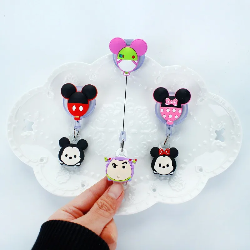 Disney Stitch Student ID Card Holder for Boys and Girls Mickey Retractable Badge Nurse Office Badge Holder Stitch Products