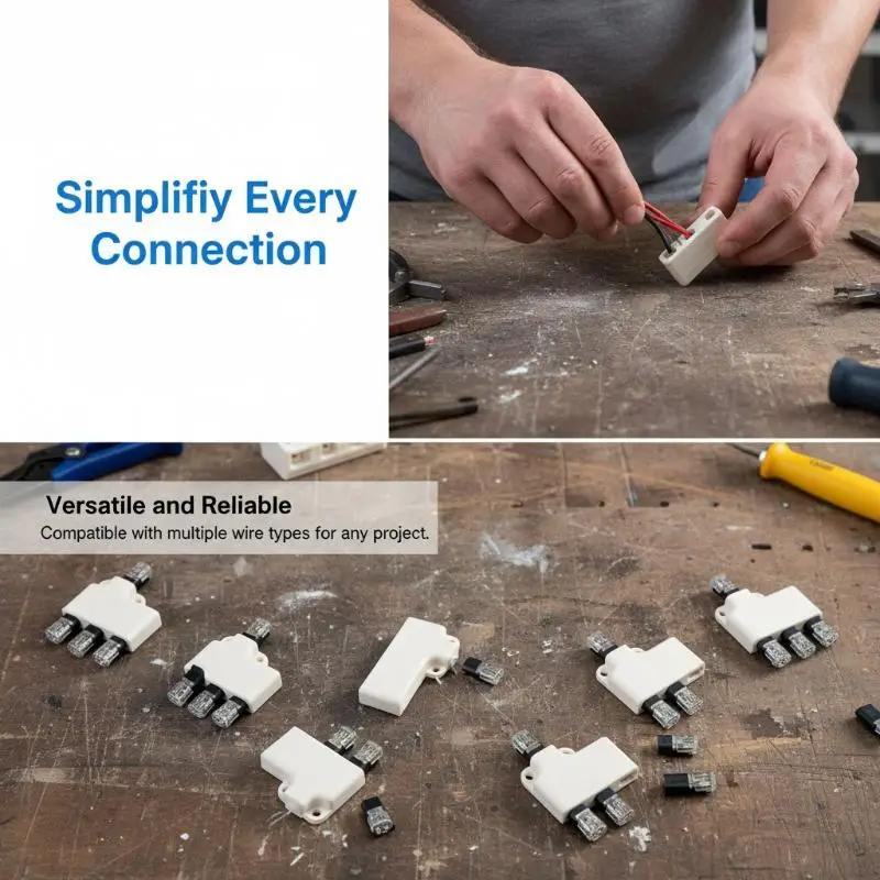 LED Wire Connector Splitter Box With Connector D2 Quick Splice Terminal No Soldering Led Strip Wire Cable Junction Box