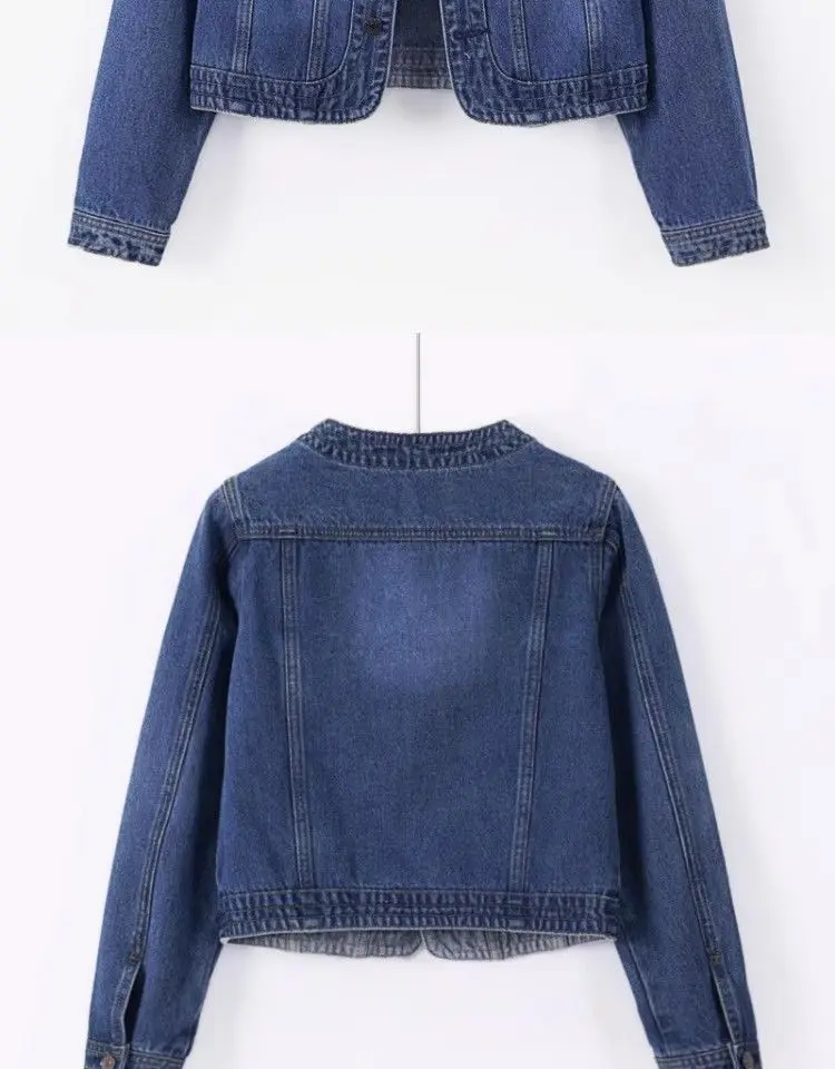 5XL New Quarter sleeved O neck Denim Jacket For women's Summer 2026 New Spring Short Loose Top Paired With Dress Cowboy Outwear 148 Sc3a854ca96504b939f2a468dc7823f97f