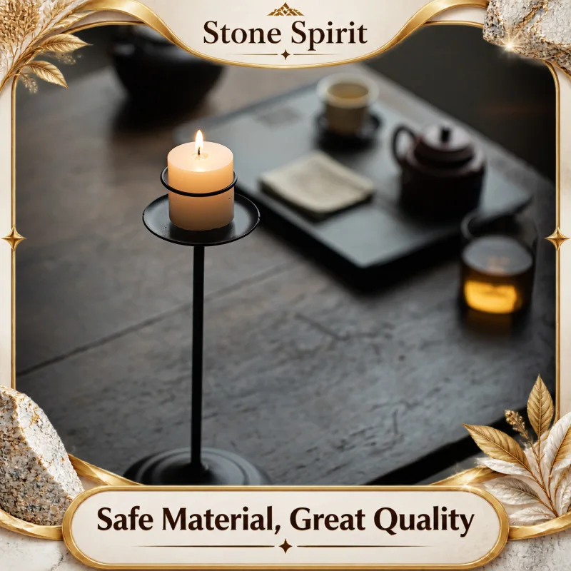 Vintage Iron Aroma Candle Holder Wabi-sabi Style Handmade Cast Iron Tabletop Arrangement Photography Props Home Decoration