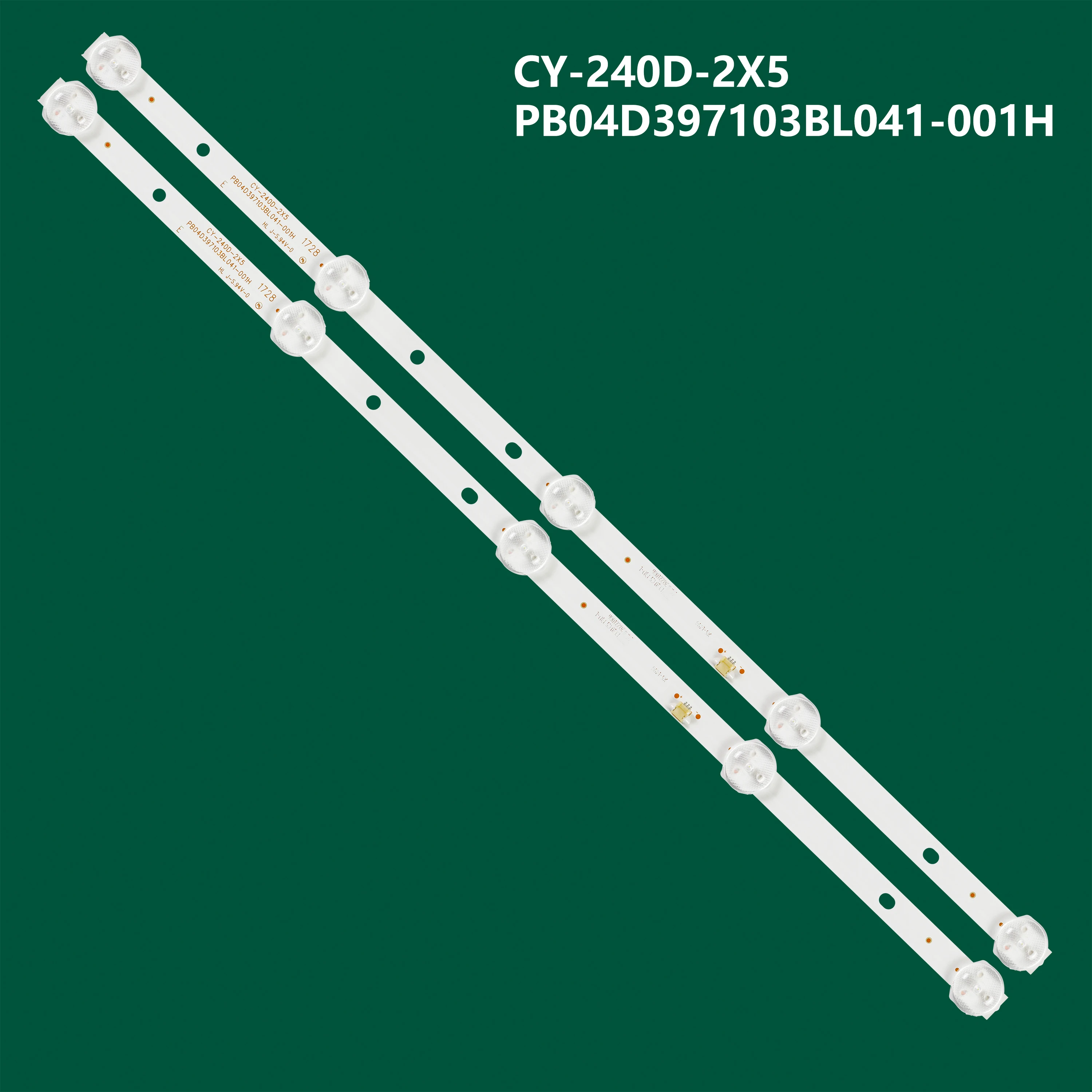 2PCS 396mm LED Backlight Strip 5 Lamp for Prestigio PTV24DN01Z_BK_CIS PTV24DN02Z_SL_CIS CY-240D-2X5 PB04D397103BL041-001H