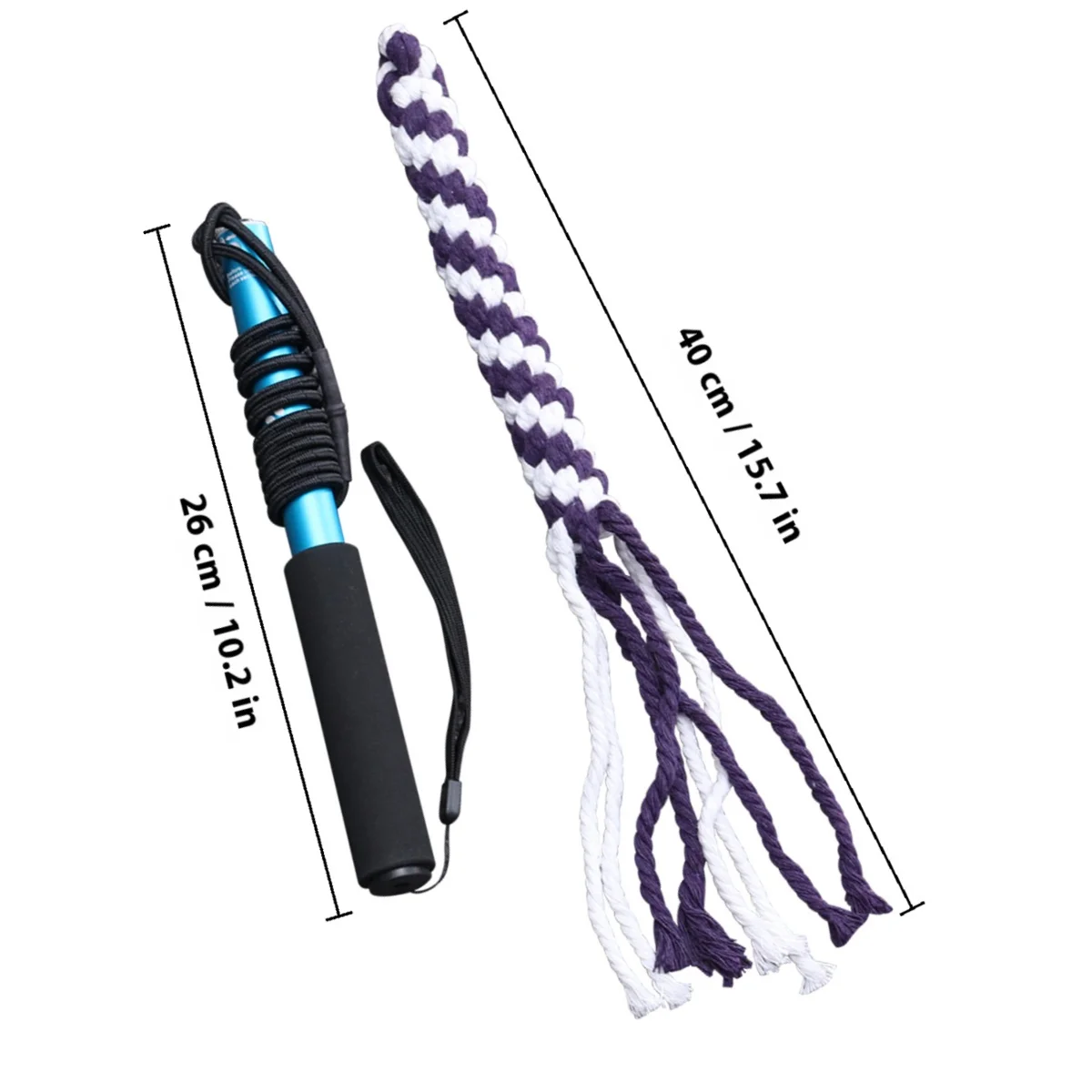 Teaser Chasing Pole Extendable Collapsible Pet Training For Puppies Chasing Tail Exercise Dangler Blue L