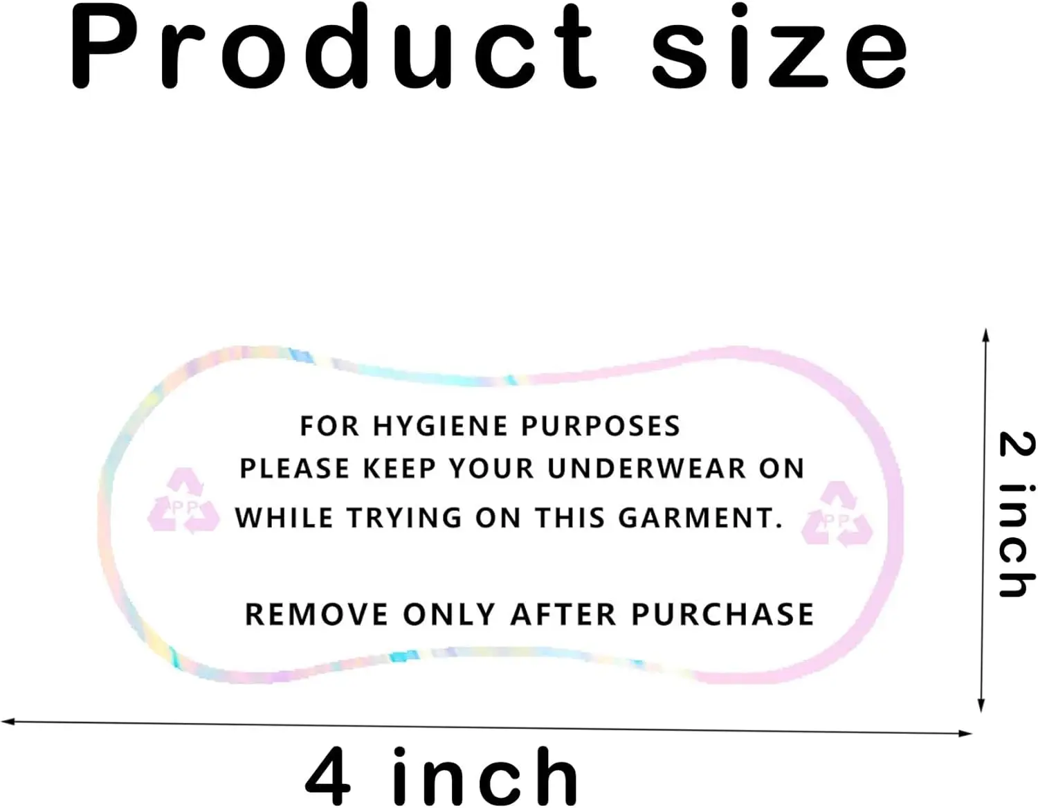 Adhesive Hygienes Try on Stickers 100 Pcs Protective Underwear Liners Swimsuits Label Stickers