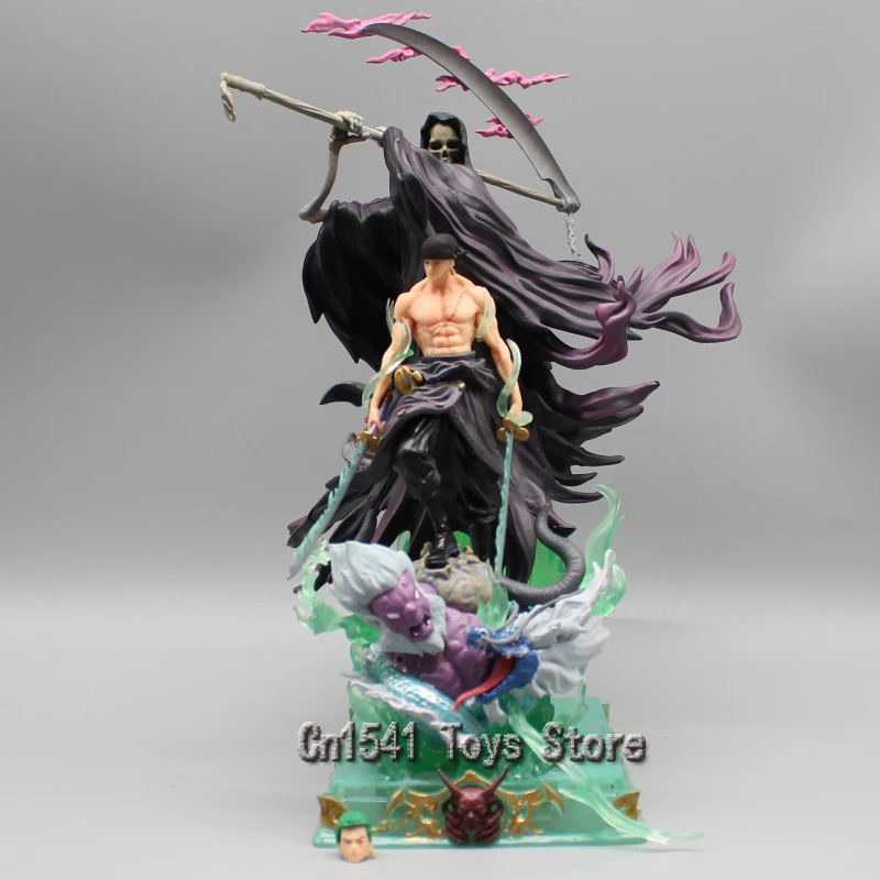 Roronoa Zoro Figura Com Faca, Anime Estatueta, Chapéu De Palha, Modelo PVC, Brinquedos Ornamento Colecionáveis, Gk Deathr, 27cm, 1 Pc