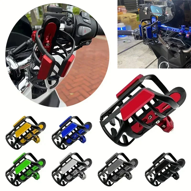 Suporte universal do copo do metal para a motocicleta, suporte da garrafa de água, suporte da bebida, nenhuma perfuração exigida