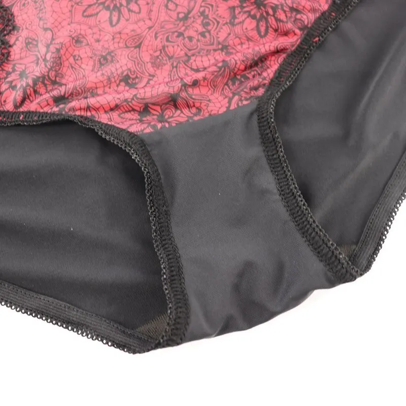 Beauwear XL-6XL High-Rise Women Panties Floral Lace Briefs Ladies Sexy Lace Panties Underwear Breathable Underpants Lingeries