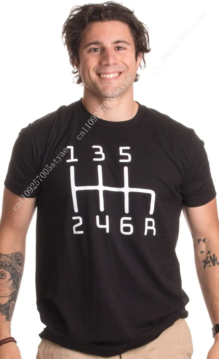 6 Speed Manual Transmission Shift Pattern | Car Buff Guy Mechanic Racing T-Shirt