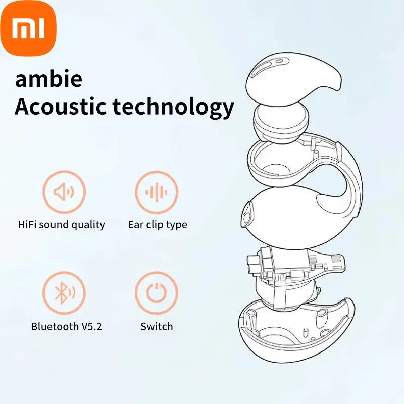 XIAOMI TW01 Air Conduction Earphone TWS Bluetooth Earhook Touch Control Wireless Headphone Sport HIFI Stereo Headset With Mic