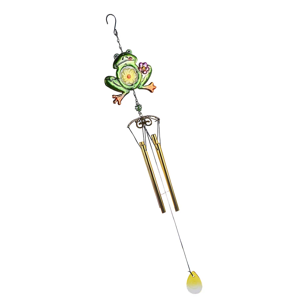 

Metal Frog Wind Chime Durable Hanging Bells Clear Sound Long Use Decor Simulated Pattern Landscape