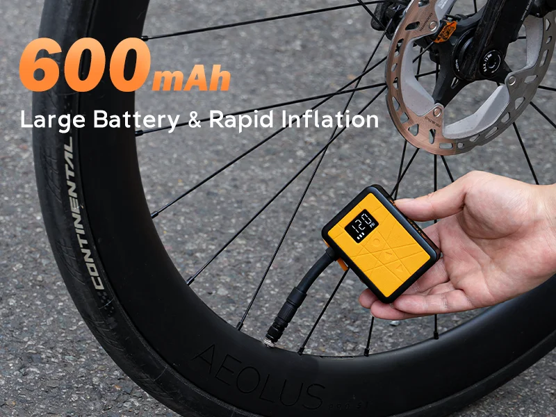 Airbank Pocket 3 Wasserdichte Fahrradreifenpumpe 120PSI LED-Druckanzeige 600mAh Wiederaufladbarer Luftkompressor – Detail 5
