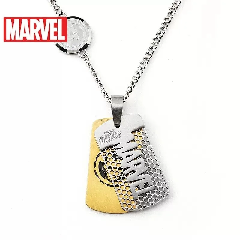 Marvel The Avengers Spiderman Iron Man Peripheral Movies Retro Punk Style Clavicle Chain Sweater Accessories Necklace Boys Gift