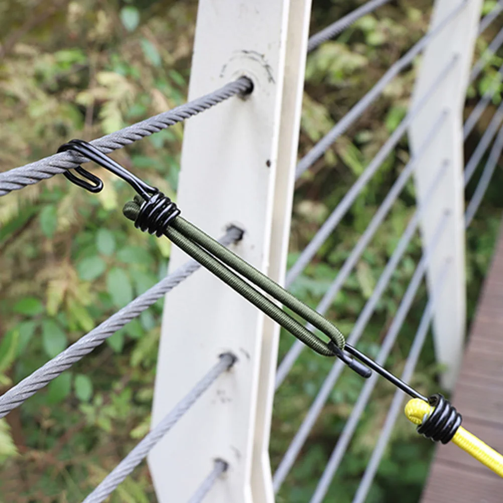 

4pcs Tent Accessories Heavy Duty Elastic Bungee Cords Rope Hooks for Camping Travel Picnic Beach Hiking Fishing Tents Awnings
