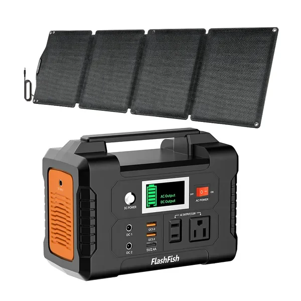 

200W Portable Power Station; 40800mAh Solar Generator with 60W 18V ETFE Portable Solar Panel; Foldable Solar Charger