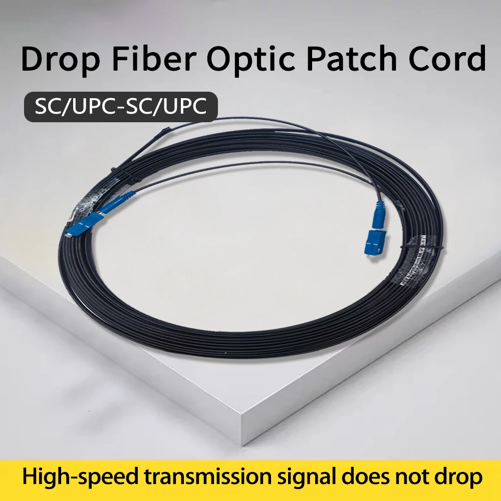 FTTH SC/UPC-SC/UPC Outdoor Drop Fiber Optic Cable Single Mode Single Fiber Fiber Optic Patch Cord Cable 20M/30M/40M/50M/60M