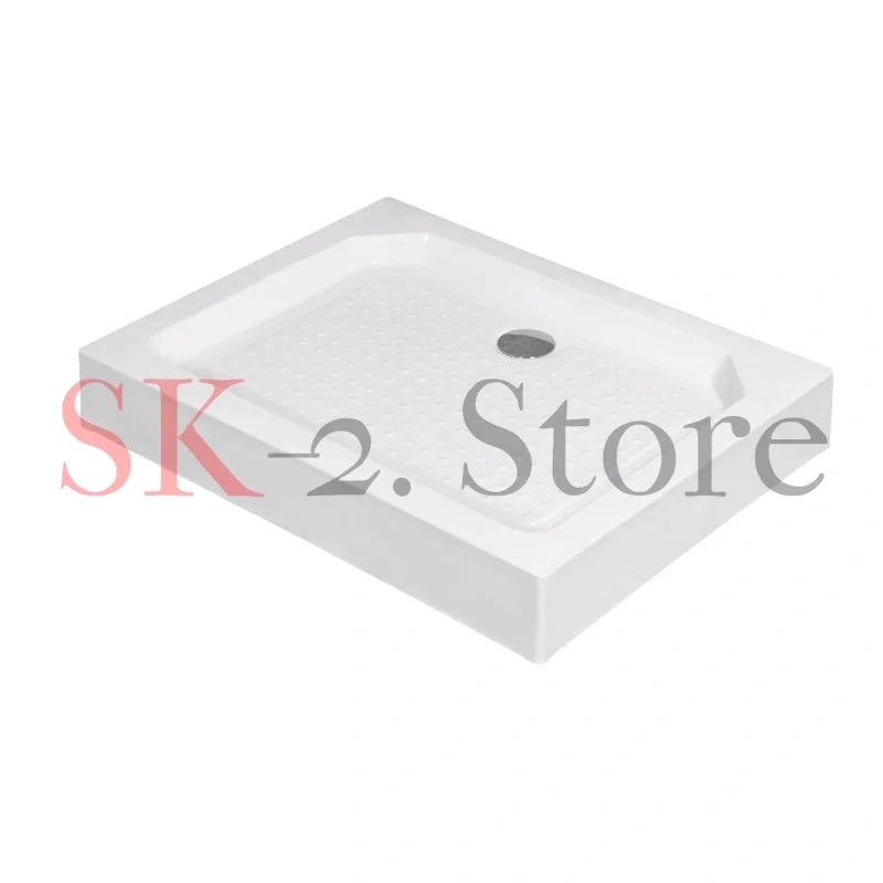 Thickened and enlarged shower room bottom basin waterproof acrylic arc fan rectangular non-slip dry and wet separation base