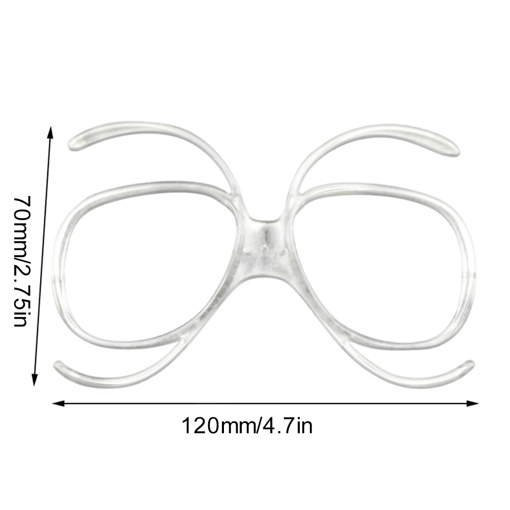 Goggle Insert TR90 Adjustable Widely Compatible Portable Goggles Inner Frame Transparent Flexible for Skateboarding for Adult