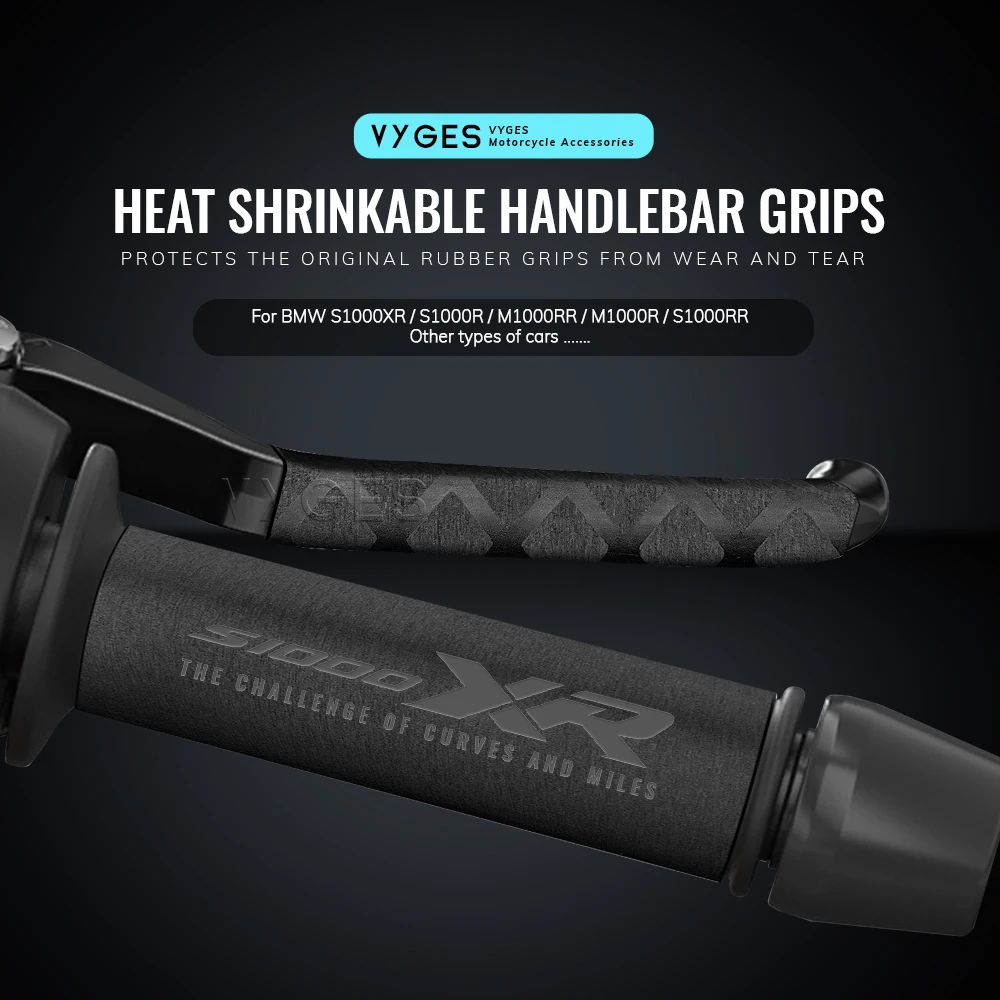BMW S1000XR S1000R M1000R M1000RR S1000RR오토바이 열수축성 핸들 바 그립 클러치 브레이크 레버 커버 그립 장갑