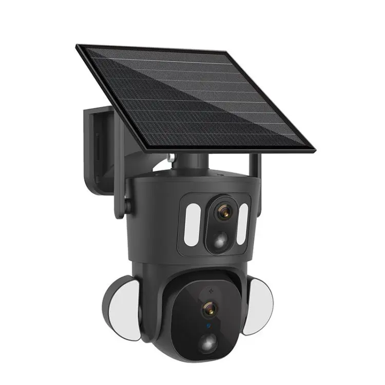 App. Ubox Humanoid Automatic Tracking Wire-free 4K Dual Lens Wifi Solar Powered Battery Floodlight Night Vision PTZ Camera