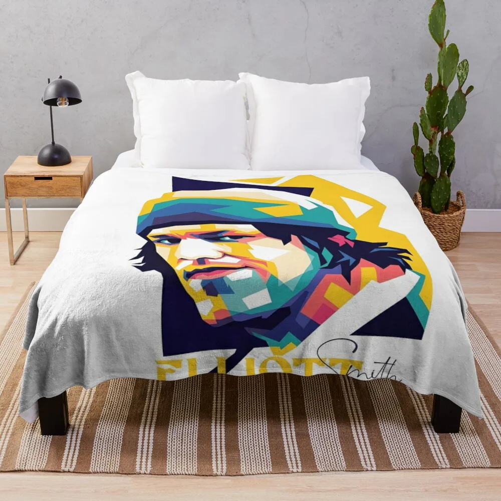 Elliott Smith Wpap Limit Color Throw Blanket Shaggy Cute christmas gifts Blankets