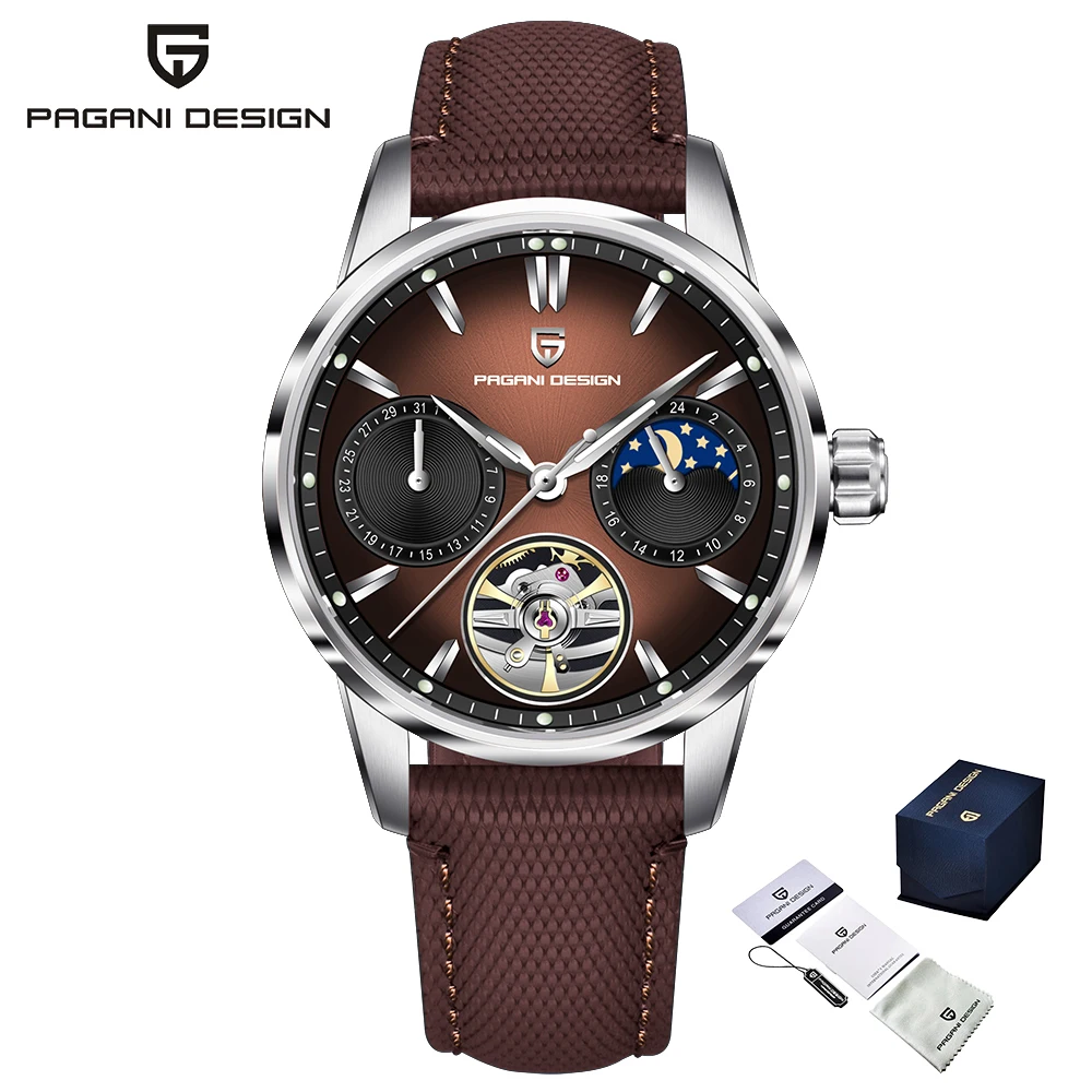 Pagani Design 2025 Nieuwe 41 MM Luxe Automatische Mechanische herenhorloge Roestvrij Staal 100 m Waterdicht Pilot Horloge reloj hombre