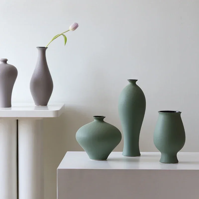 Creative High-grade Aesthetics Ceramic Vase Ornament Porch Living Room Bedroom Dining Table Desktop Home Art Decoration