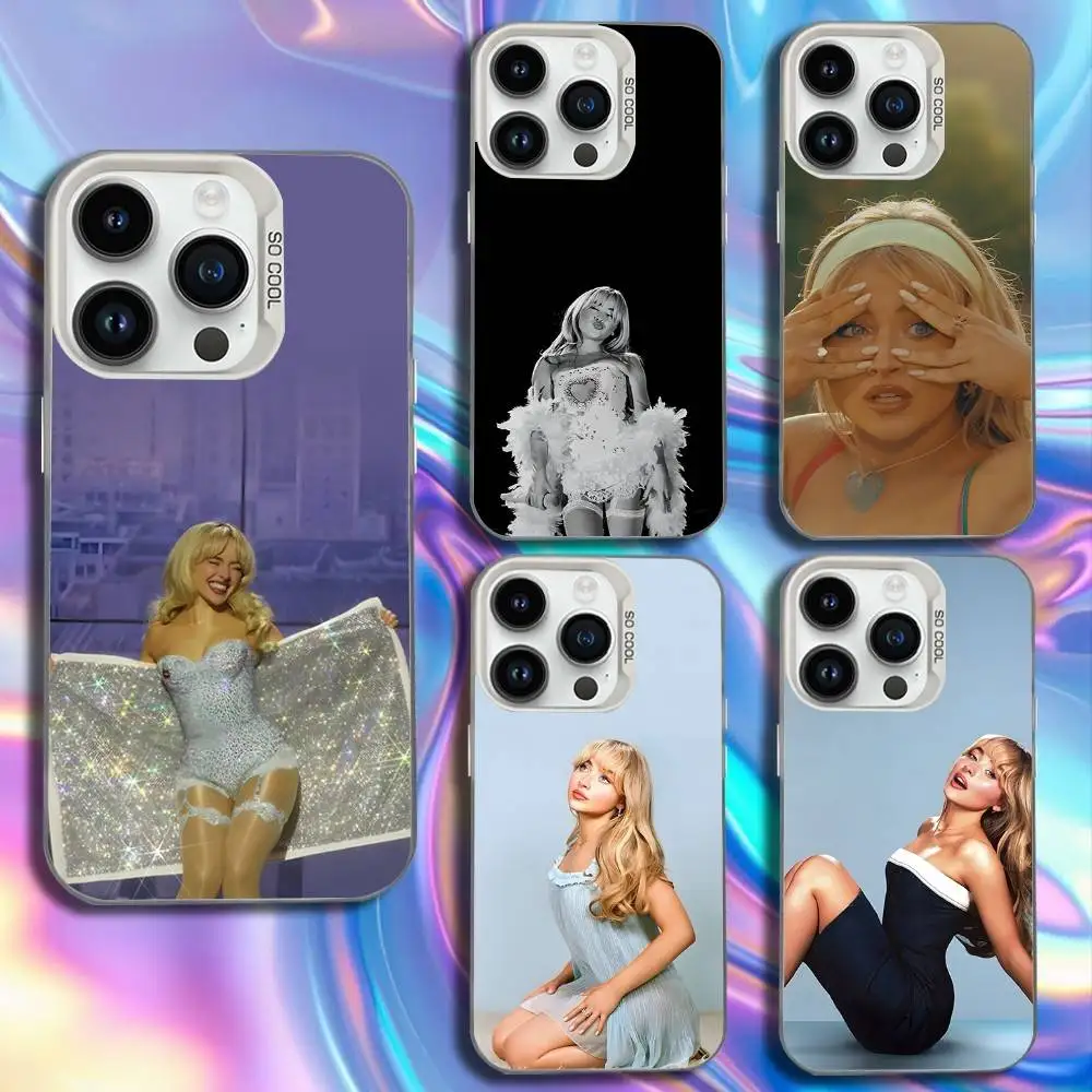 

Singer S-Sabrina Carpenter Phone Case For iPhone 16,15,14,13,12,11,Mini,Pro,SE,MAX White Matte Shockproof Cover