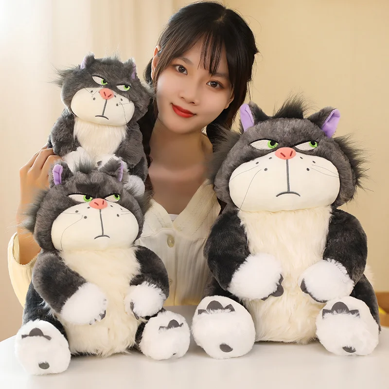 15-60cm Cute Cat Anime Kawaii Cartoon Plush Toy Stuffed Soft Black Cat Doll Animal Pillow Birthday Halloween Gift For Kids Girl