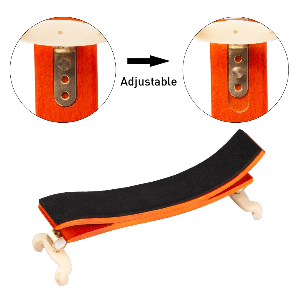 Violin Shoulder Pad 3/4 4/4 Violin Shoulder Rest Multi-Position German Style Adjustable Wooden Shoulder Rest Practice Violin