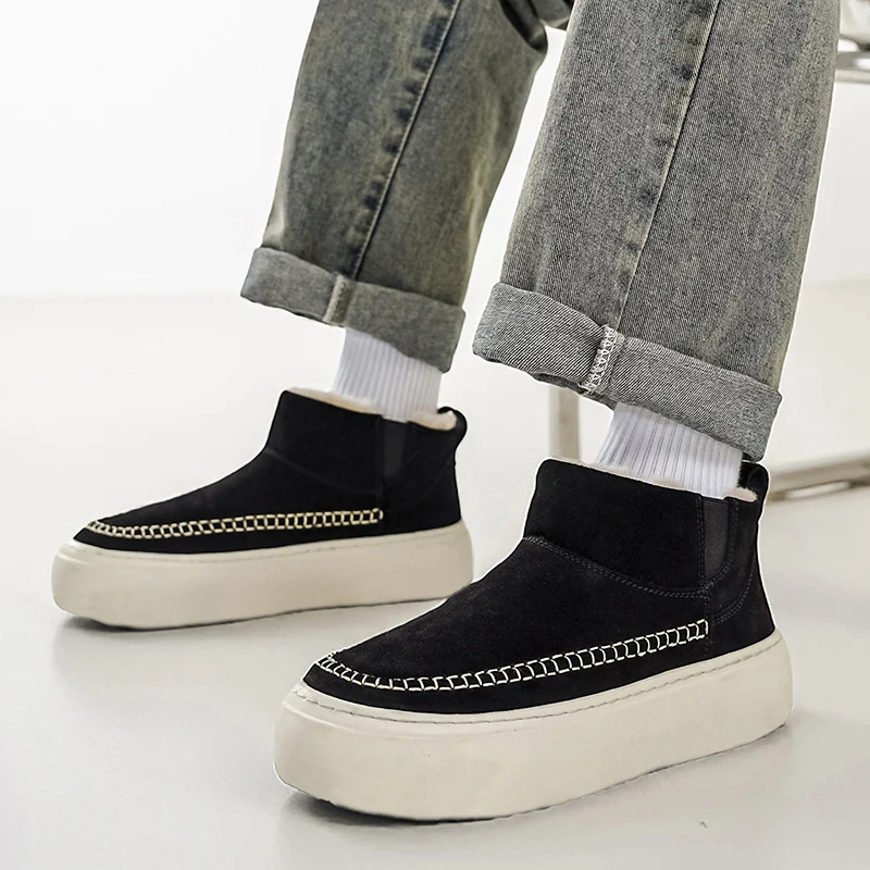 عرض ساخن لعام 2025 أحذية الثلوج الشتوية عالية الجودة للرجال أحذية سميكة عالية الجودة للراحة الخارجية والدفء والترفيه مقاس 39-44 #5