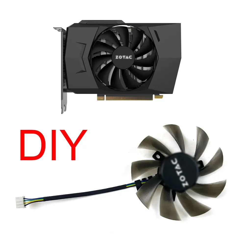 DIY Ball bearing Cooling Fan 85MM 4PIN T129215BU 0.5A For ZOTAC GAMING GeForce RTX 3050 Solo ZT-A30500G-10L video card fans