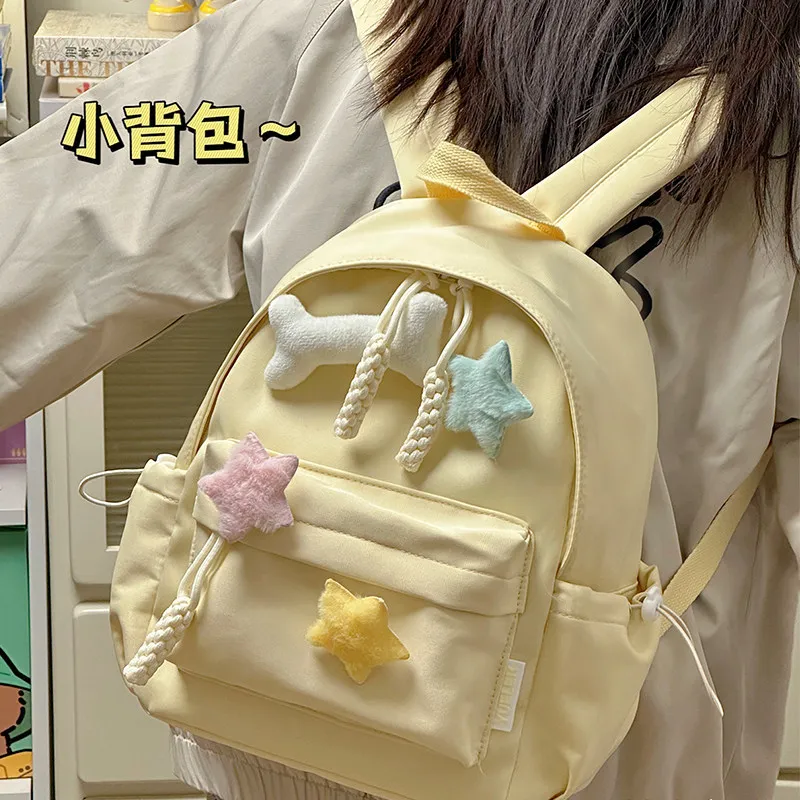 

Casual College Sle Small Size Bapa for Girls Spring Outing Dual oulder Bag High Aesthetic Value Durable Casual Pa