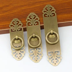 Antique Brass Cabinet Handles Chinese Style Furniture Handle Drawer Knobs Wardrobe Door Pulls Furniture Hardware