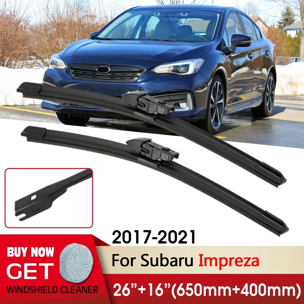 

Car Wiper RHD & LHD Front Wiper Blades 26"+16" For Subaru Impreza 2017 2018 2019 2020 2021 Windshield Windscreen Front Window