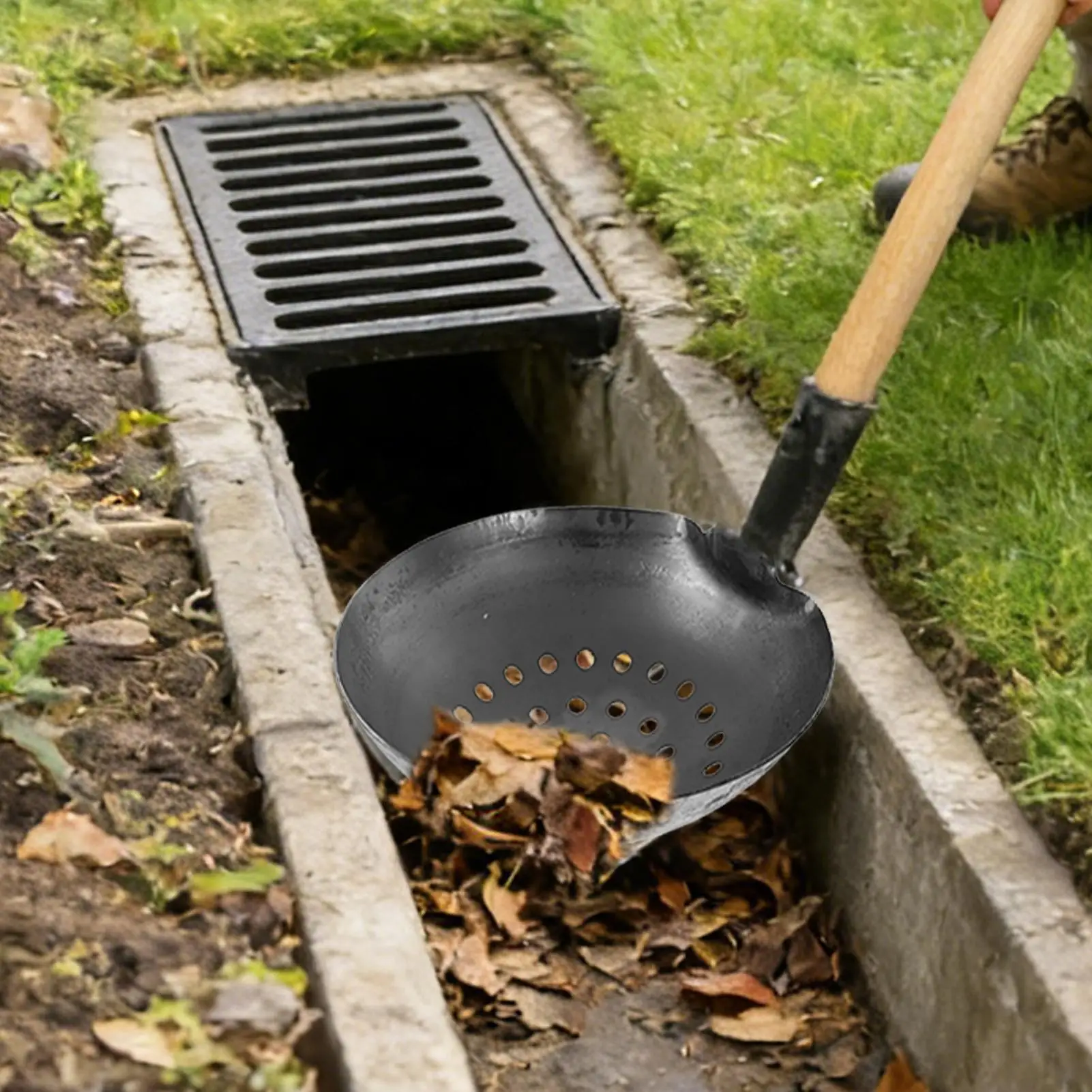 

Многофункциональная лопата для очистки канав от сточных вод, шлама и мусора, с отверстиями для слива