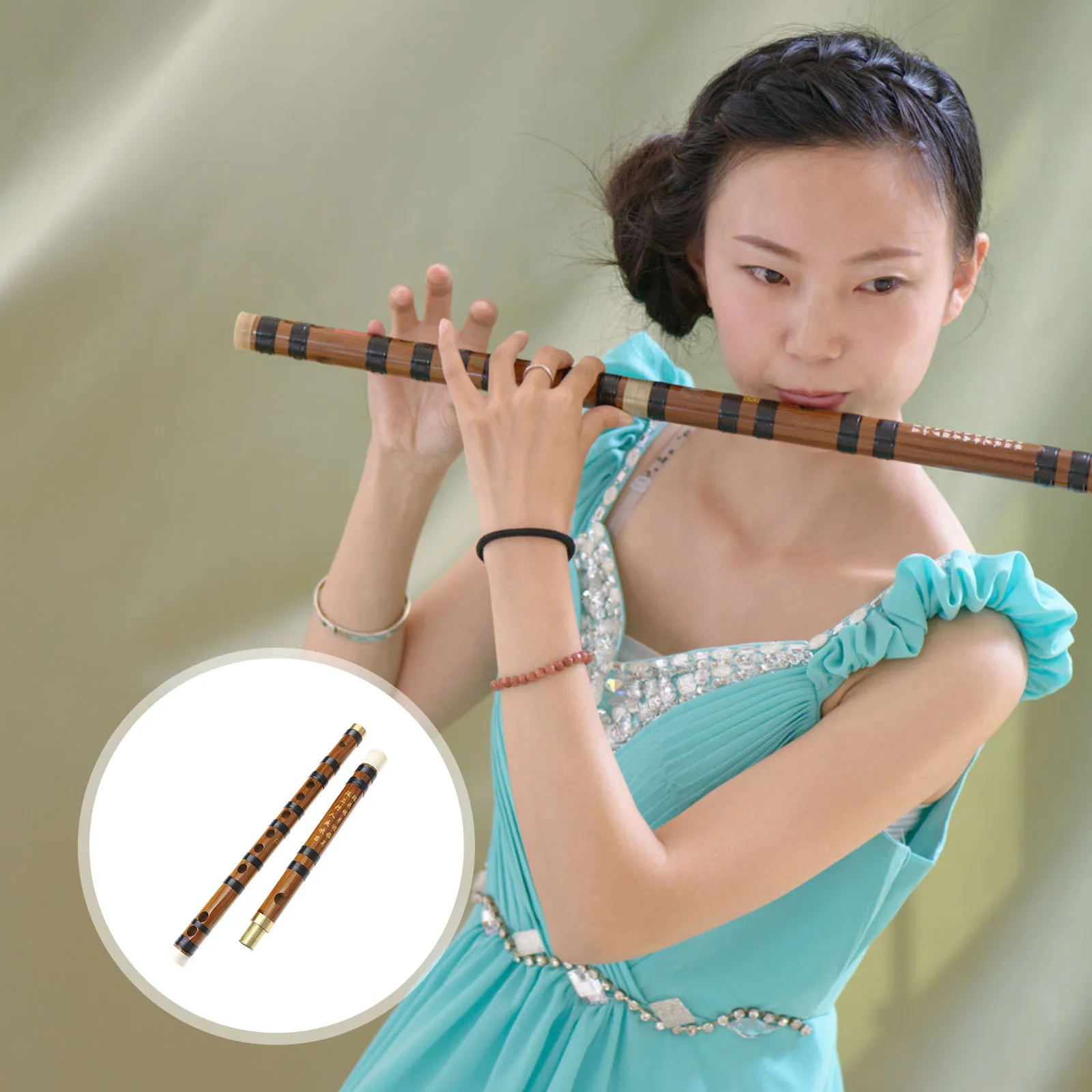 

Bamboo Chinese Traditional Instrument Style Portable For Students Adults Detachable Bamboo Professional Flute Student