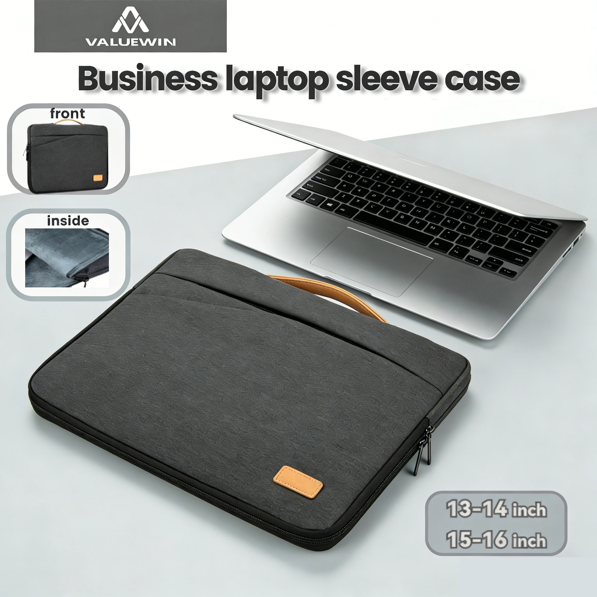 Laptop Sleeve 13 14 15 16 inch Laptop Case for MacBook Pro 13 14 Large Capacity Top Handle Business Slim Computer Bag